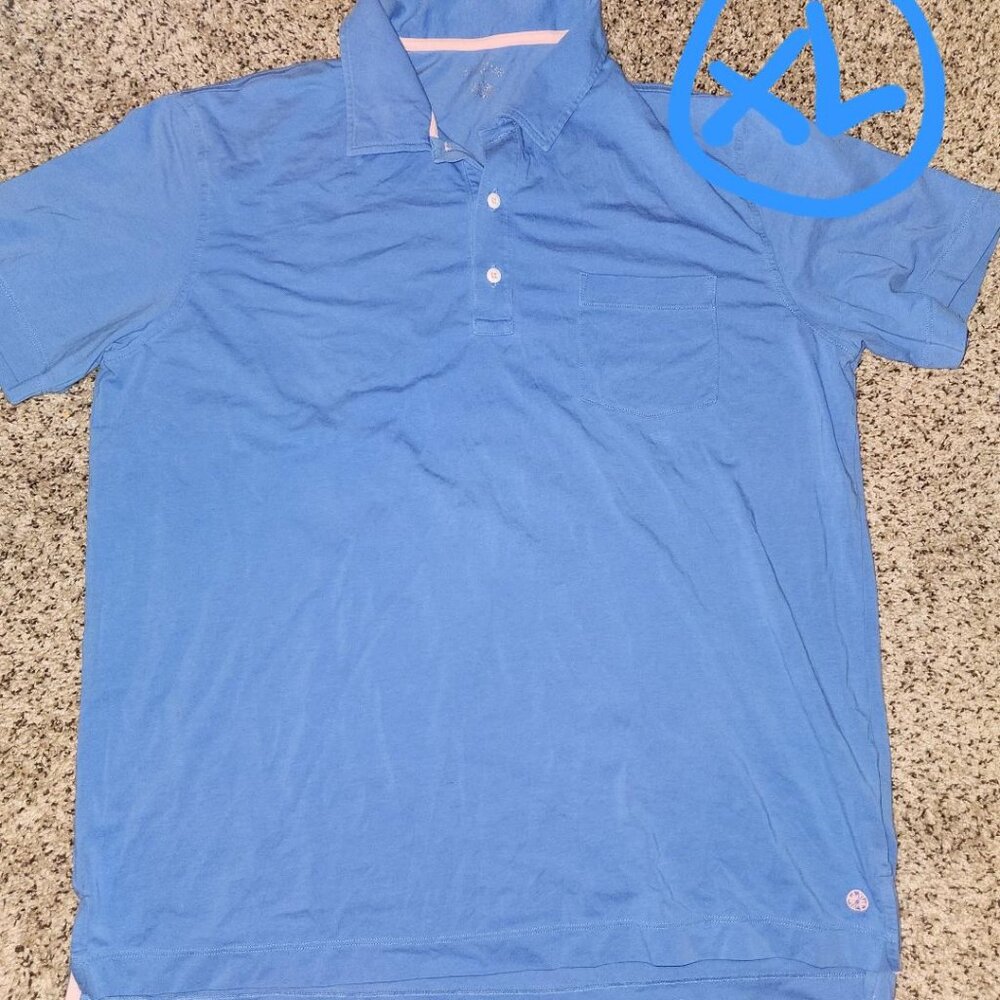 LILLY PULITZER light blue MEN's size XL X-LARGE polo
